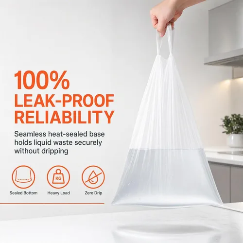 Vista 4 de Code M - 100 bolsas de basura resistentes con cordón reforzado para Reliable1st de 8-12 galones / 40-55 litros compatibles con simpIehuman Code M