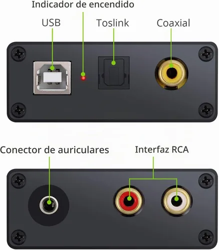 Vista 5 de LiNKFOR USB a SPDIF coaxial RCA 0.1 in convertidor de audio soporta PCM USB DAC