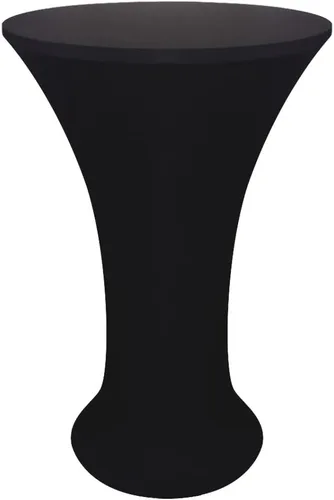 Vista 36 de JISEN Mantel redondo elástico de licra para cóctel ajustado, con tapa de mesa, 18-22 pulgadas, A-Negro