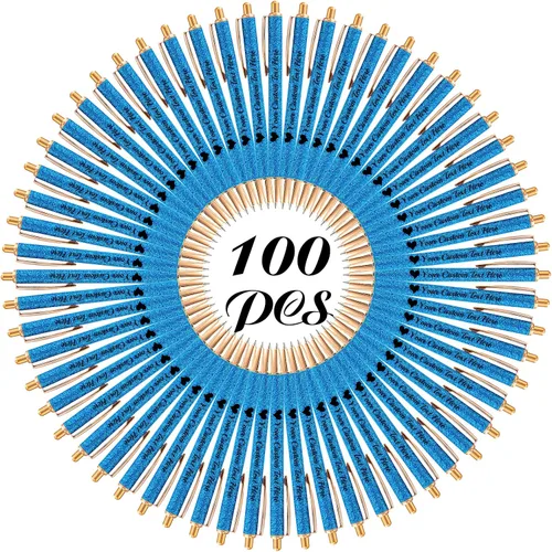 Vista 70 de 10 bolígrafos personalizados con purpurina, bolígrafos impresos personalizados a granel, bolígrafos retráctiles de tinta negra para graduación