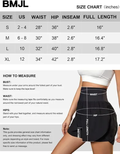 Vista 7 de BMJL Pantalones cortos de correr 2 en 1 para mujer, pantalones cortos deportivos de entrenamiento con bolsillos de cintura alta, pantalones cortos