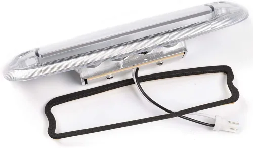 Vista 4 de CHEDA Tercera luz de freno 3D, compatible con Jeep Cherokee 1997-2001, lente cromada, carcasa LED, lámpara de carga trasera, barra trasera
