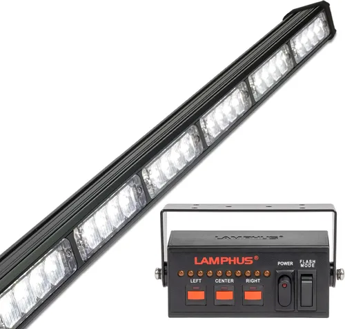 Vista 33 de lamphus SolarBlast sbls64 29" 24 W LED Advertencia Tráfico de Emergencia Advisor – Barra de luz ámbar azul, Azul