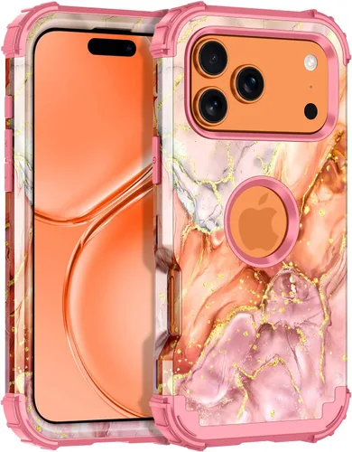 Vista 21 de Miqala Funda para iPhone 12, iPhone 12 Pro, que brilla en la oscuridad, tres capas, resistente a los golpes, protección de plástico duro + funda