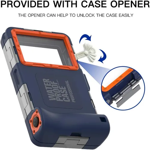 Vista 7 de Funda profesional para teléfono de buceo de 15 pies para todas las series Samsung Galaxy/Apple iPhone, funda impermeable para teléfono celular