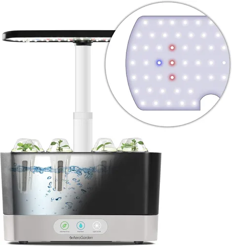Vista 2 de AeroGarden Harvest - Maceta inteligente con autorriego, incluye kit de 6 cápsulas de hojas verdes de ensalada tradicionales