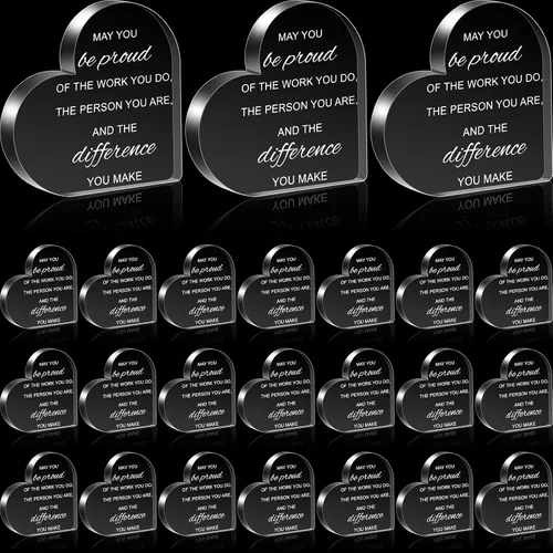 Vista 10 de Huquary Premios de agradecimiento a los empleados para el compañero de trabajo del mes Trofeo Acrílico Regalo de agradecimiento a granel Be Proud of