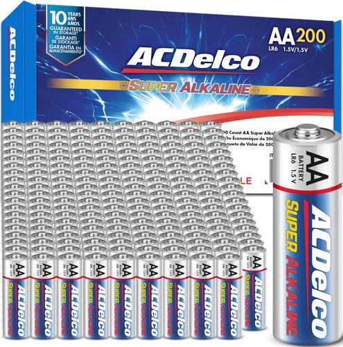 Vista 7 de ACDelco 100 unidades de pilas AA, batería súper alcalina de potencia máxima, vida útil de 10 años, embalaje resellable