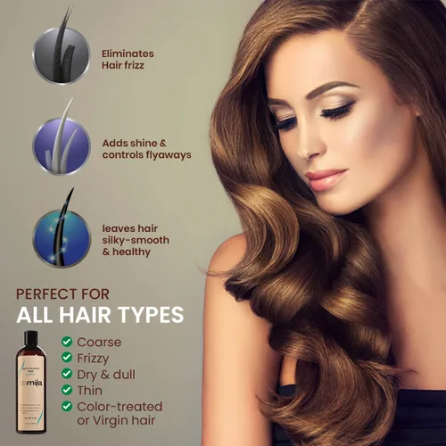 Vista 2 de damila Champú sin sal y sulfato para queratina y cabello teñido - Perfecto para cabello dañado, encrespado, rizado o seco (4 onzas líquidas)