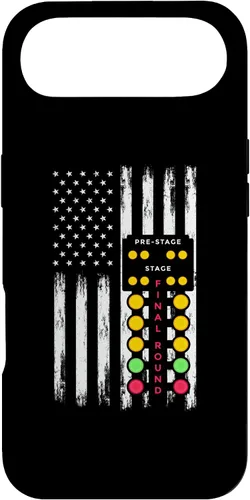 Vista 27 de American Flag Drag Strip Auto Tree Light Racecar Driver Case for iPhone 16