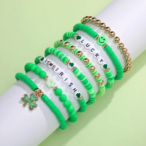 Vista 177 de Surfer Heishi - Pulseras apilables para mujer, apilables, de vinilo arcoíris, disco de arcilla, pulseras elásticas para la amistad, joyería bohemia