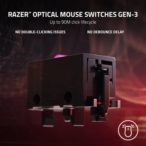 Vista 4 de Razer Viper V2 Pro HyperSpeed - Mouse inalámbrico para juegos 208oz ultraligero interruptores ópticos Gen-3 sensor óptico de 30 K controles DPI