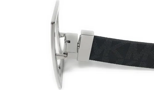 Vista 4 de Michael Kors Womens Rectangle Buckle Reversible Mk Logo Belt