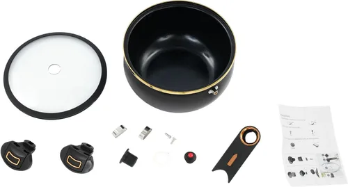 Vista 7 de Olla a presión micro de 8.45 cuartos de galón, antiadherente, utensilios de cocina para microondas, olla versátil con tapa, olla grande inferior