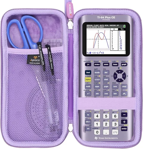 Vista 12 de Aproca Funda de calculadora compatible con calculadora gráfica de color Texas Instruments TI-84 Plus CE / TI-84 Plus / TI-83 Plus / TI-89 Titanium
