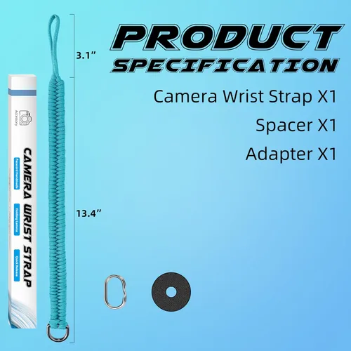Vista 8 de SUNYA Correa de muñeca para cámara para fotógrafos - Correa de mano de paracord compatible para cámara réflex digital o sin espejo