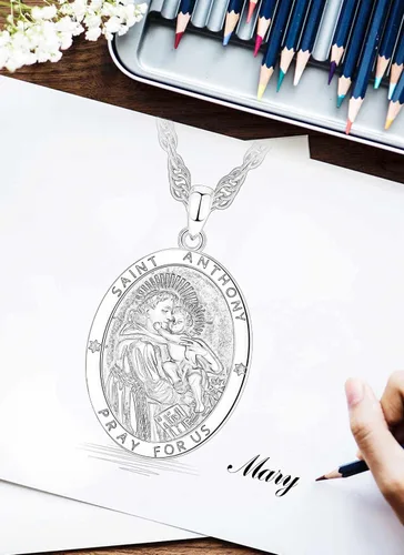 Vista 8 de CELESTIA Medallas de plata de ley 925 San MiguelSan CristóbalSan BenitoSan GabrielVirgen MaríaJesúsCaravacaMetatrónSello de los Siete Arcángeles