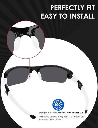 Vista 2 de BLAZERBUCK Kits de calcetines de repuesto para gafas de sol Oakley Flak Jacket XLJ