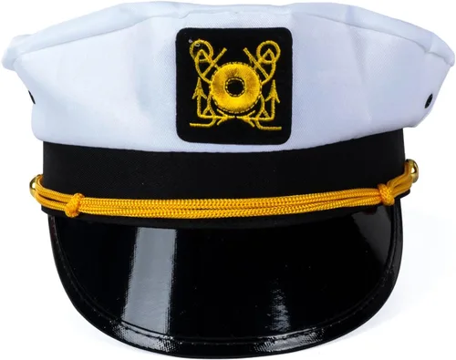 Vista 4 de Tigerdoe Sombrero de capitán de yate, sombrero de marinero y gafas de sol de aviador, disfraz de marinero