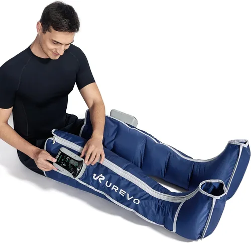 Vista 10 de UREVO Smart Leg Recovery PT Pro, tecnología patentada de masaje con tecnología de masaje recargable inalámbrica de compresión de aire para Negro