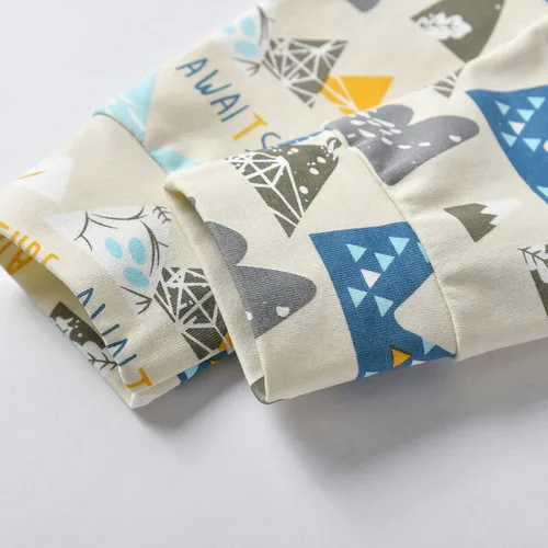 Vista 7 de Derouetkia Conjunto de ropa de manga larga con capucha y pantalones para bebés y niños pequeños
