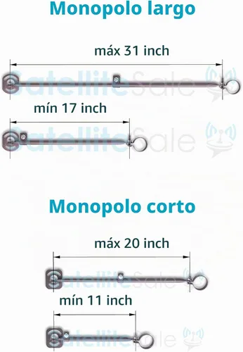 Vista 5 de SatelliteSale Universal J Pipe Antena Mástil 2″ Exterior con Monopolos para Montaje Satélite Antena HDTV