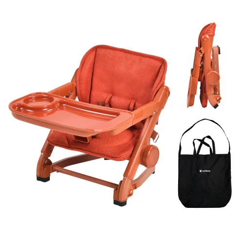 Vista 12 de Feed Me - Asiento elevador de silla alta de viaje 3 en 1 para bebés y niños pequeños, de transición, compacto y se adapta a cualquier silla, bandeja