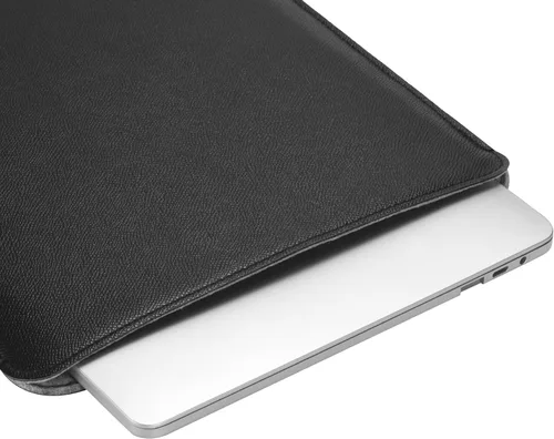 Vista 3 de Comfyable Funda para laptop de 13 pulgadas, compatible con MacBook Air M4 2025-2018 y MacBook Pro M2 2022 M1 2020-2016, funda de piel sintética Negro