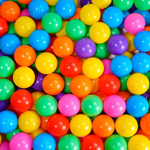 Vista 7 de Paquete de 100 pelotas para piscina de bolas - Bolas de plástico a prueba de aplastamiento y libres de BPA para carpa, casa de juegos, juguete