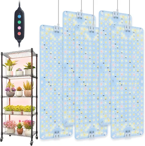 Vista 10 de 3 paquetes de luces de cultivo de panel ultradelgado 2025 para inicio de semillas, vegetales, invernadero y plantas bajo gabinete y estante