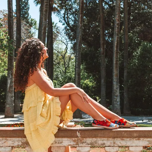 Vista 5 de UIN Mocasines casuales para mujer, de viaje, pintados, para caminar, ligeros, cómodos, de lona, tenis de moda