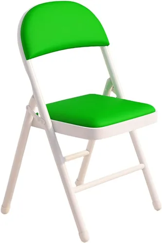 Vista 9 de Folding Chairs Silla de escritorio acolchada de poliuretano para muebles, silla de camping, silla de descanso plegable con marco de metal