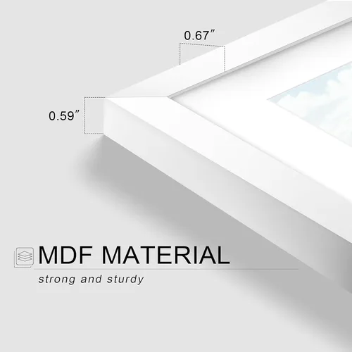 Vista 197 de Picrit - Juego de 12 portarretratos de 4 x 6 pulgadas, para fotos de 3.5 x 5 con paspartú o 4 x 6 pulgadas sin paspartú, marcos para colgar