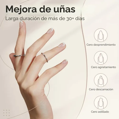 Vista 4 de modelones - Gel constructor de uñas, 7 en 1, constructor transparente para uñas, esmalte de uñas de gel de base de goma, fortalecedor de capa