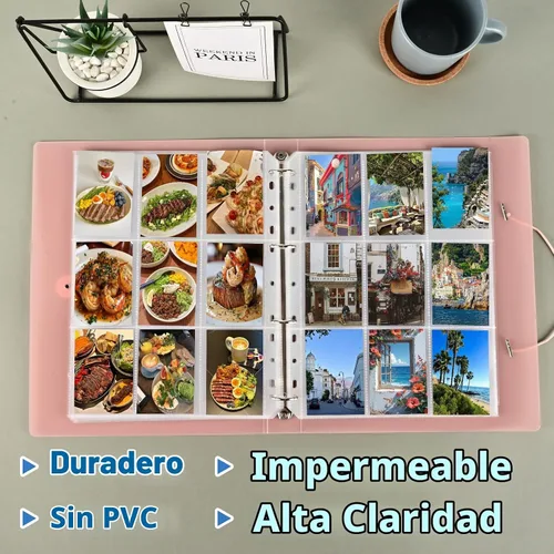 Vista 9 de 9 fundas para tarjetas de bolsillo, capacidad para 900 tarjetas, fundas para carpetas de tarjetas intercambiables, 3 anillos y 9 páginas de bolsillo