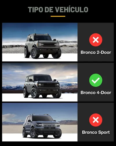 Vista 3 de Alfombrillas de piso de 3 W y forro de carga para Ford Bronco de 4 puertas