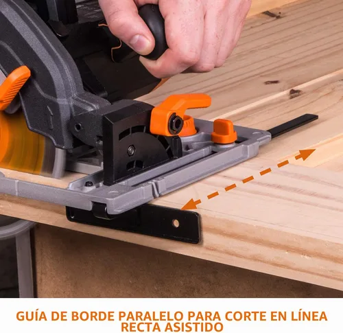 Vista 19 de Evolution Power Tools R185CCSX - Kit de sierra circular de pista multimaterial con pista de 40 pulgadas incluida, hoja TCT incluida, corta madera