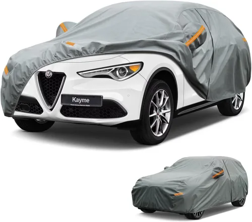Vista 112 de Kayme Funda de Coche de Servicio Pesado Impermeable para Todo Tipo de Clima, Ajuste Personalizado para Tesla Model S, Cubierta Exterior Completa