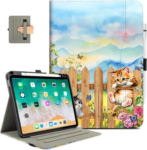 Vista 24 de Vimorco Funda para iPad Air 4ª/5ª 10.9, para iPad Air 6ª 11 M2, para iPad Pro de 11 pulgadas 4ª/3ª/2ª/1ª generación, soporte para lápiz, correa