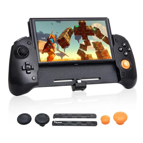 Vista 37 de ECHZOVE Upgrade Nintendo Switch OLED Controller Grip - Ergonomic Animal Crossing Style Controller with Joystick, NFC, Turbo, Six-Axis Gyro, Dual