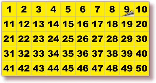 Vista 14 de iSYFIX Calcomanías negras de números consecutivos – 1 a 50, 1 pulgada, 1 juego – Vinilo autoadhesivo de alta calidad ideal para inventario