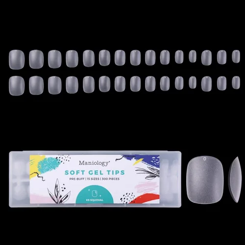 Vista 11 de Maniology Puntas de uñas de cobertura completa para extensión (15 tamaños, 300 piezas), uñas a presión (almendra corta)