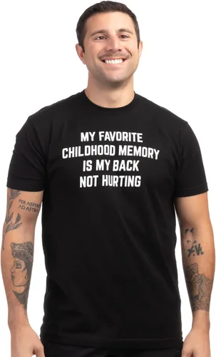 Vista 2 de My Favorite Childhood Memory is My Back Not Hurting Camiseta divertida de anciano sarcástica broma sarcástica camiseta sarcasmo para abuelos