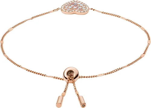 Vista 2 de Fossil - Pulsera de acero inoxidable para mujer color oro rosa