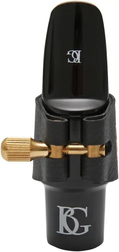 Vista 4 de Ligadura estándar de saxofón alto BG L12BG con soporte de goma