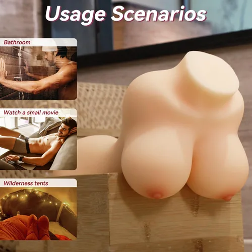 Vista 3 de Muñeca sexual femenina realista de 5 libras, juguetes sexuales masculinos realistas para hombres con pechos enormes y caderas regordetas