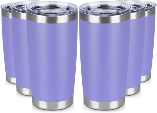 Vista 31 de Vaso Térmico de 20 oz de Acero Inoxidable Vasos Térmicos a Granel con Tapa Aislamiento de Doble Pared Tazas de Café Térmicas para Bebidas Calientes