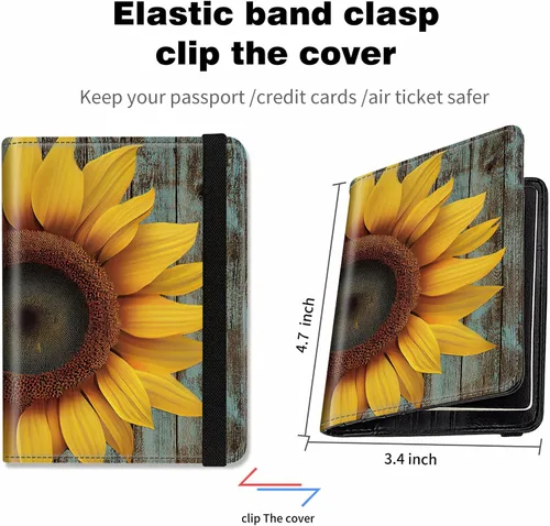 Vista 4 de Combo de portatarjetas de pasaporte y vacunación con bloqueo RFID-X-1, Madera de girasol., Minimalista