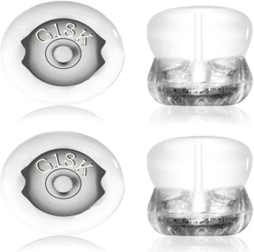 Vista 9 de Respaldos de Aretes, Respaldos de Aretes de Silicona de Oro 18K para Aretes de Botón/Orejas Caídas, Respaldos de Aretes con Cierre de Seguridad