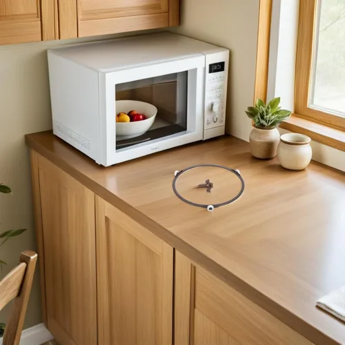 Vista 6 de Microwave Tray Roller Ring Support, 17.8cm ABS Turntable Base